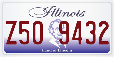 IL license plate Z509432