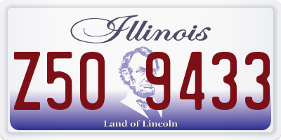 IL license plate Z509433