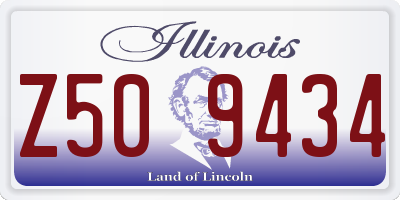 IL license plate Z509434