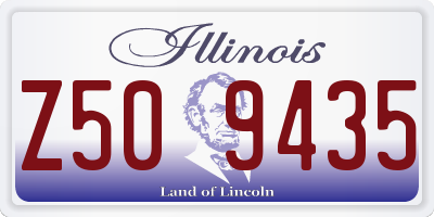 IL license plate Z509435