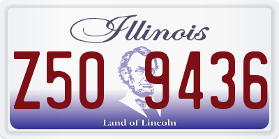 IL license plate Z509436