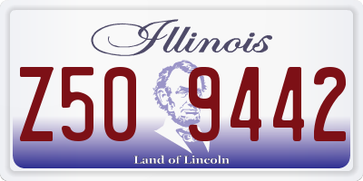 IL license plate Z509442
