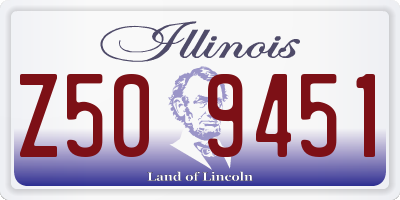 IL license plate Z509451
