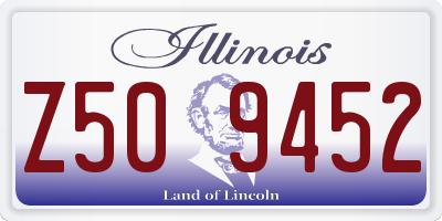 IL license plate Z509452