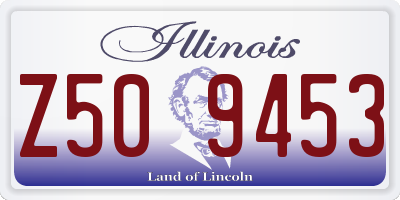 IL license plate Z509453