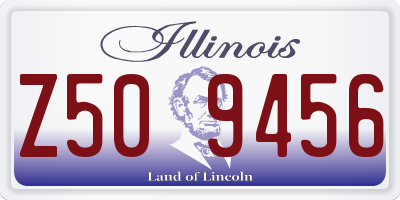 IL license plate Z509456