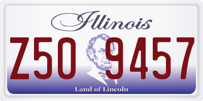 IL license plate Z509457