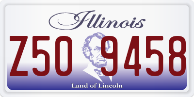 IL license plate Z509458