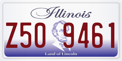 IL license plate Z509461