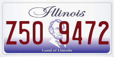 IL license plate Z509472