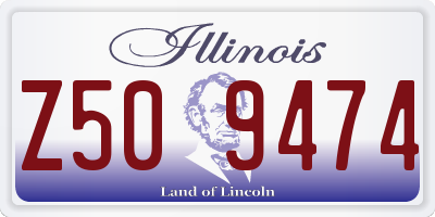 IL license plate Z509474