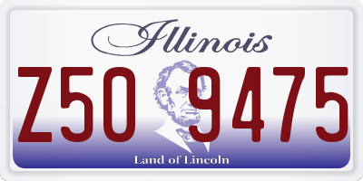 IL license plate Z509475