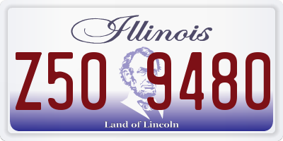 IL license plate Z509480