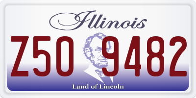 IL license plate Z509482
