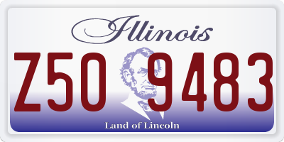 IL license plate Z509483