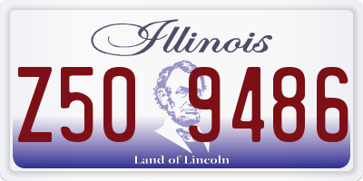 IL license plate Z509486