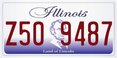 IL license plate Z509487
