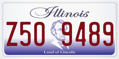 IL license plate Z509489