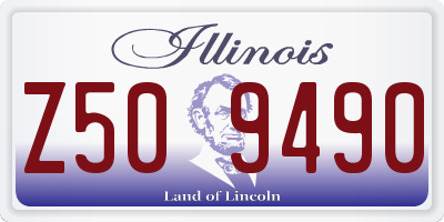 IL license plate Z509490