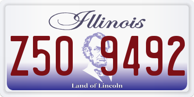 IL license plate Z509492