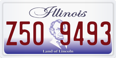 IL license plate Z509493