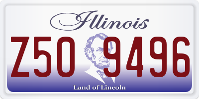 IL license plate Z509496