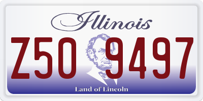 IL license plate Z509497