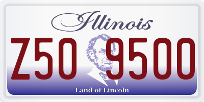 IL license plate Z509500