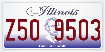 IL license plate Z509503