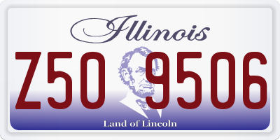 IL license plate Z509506
