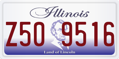 IL license plate Z509516