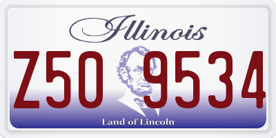 IL license plate Z509534