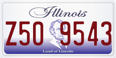IL license plate Z509543