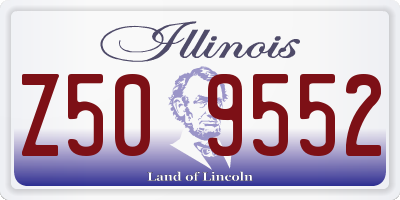IL license plate Z509552