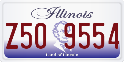 IL license plate Z509554