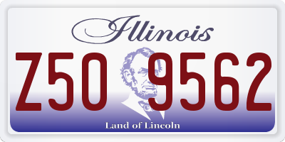 IL license plate Z509562