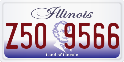 IL license plate Z509566