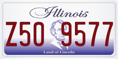 IL license plate Z509577