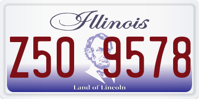 IL license plate Z509578