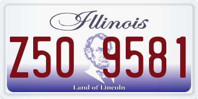 IL license plate Z509581