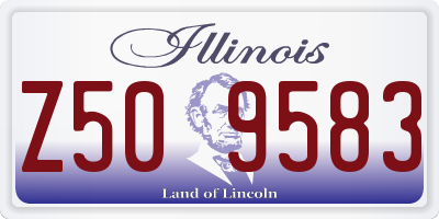 IL license plate Z509583