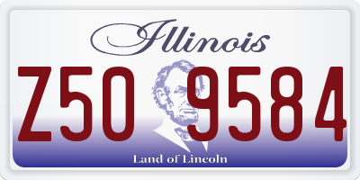 IL license plate Z509584