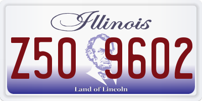 IL license plate Z509602