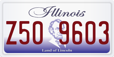 IL license plate Z509603