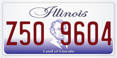 IL license plate Z509604
