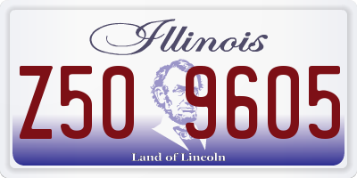 IL license plate Z509605