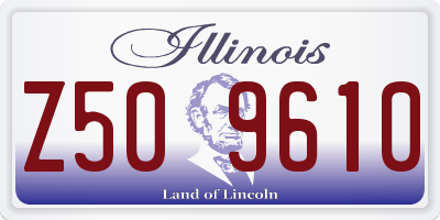 IL license plate Z509610