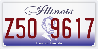 IL license plate Z509617