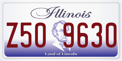 IL license plate Z509630