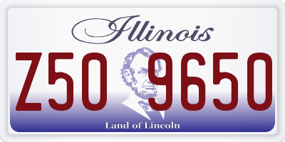 IL license plate Z509650